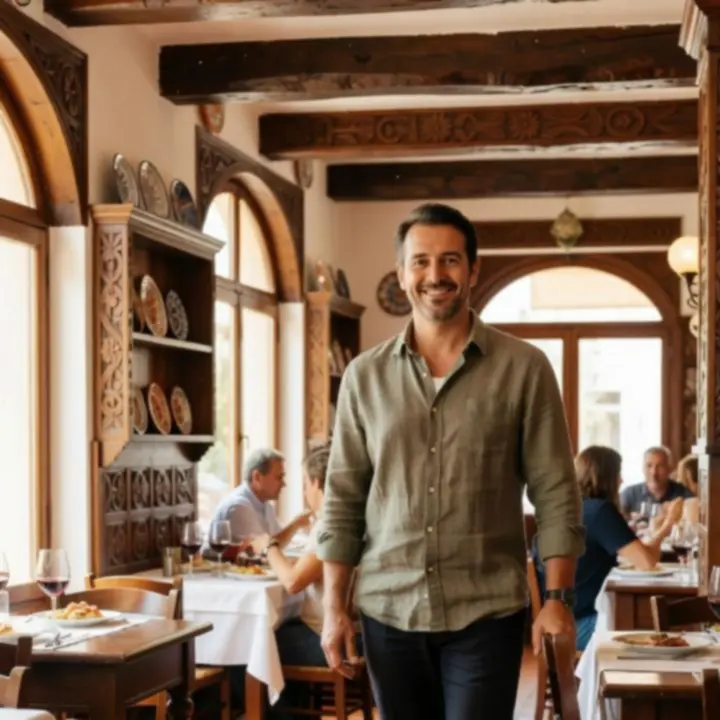 Retrato cálido del fundador de Cocinaycartas en el interior del bistró
