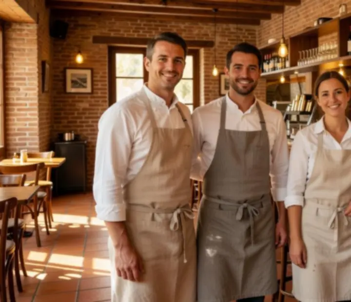 Equipo de Cocinaycartas posando en el interior del bistró